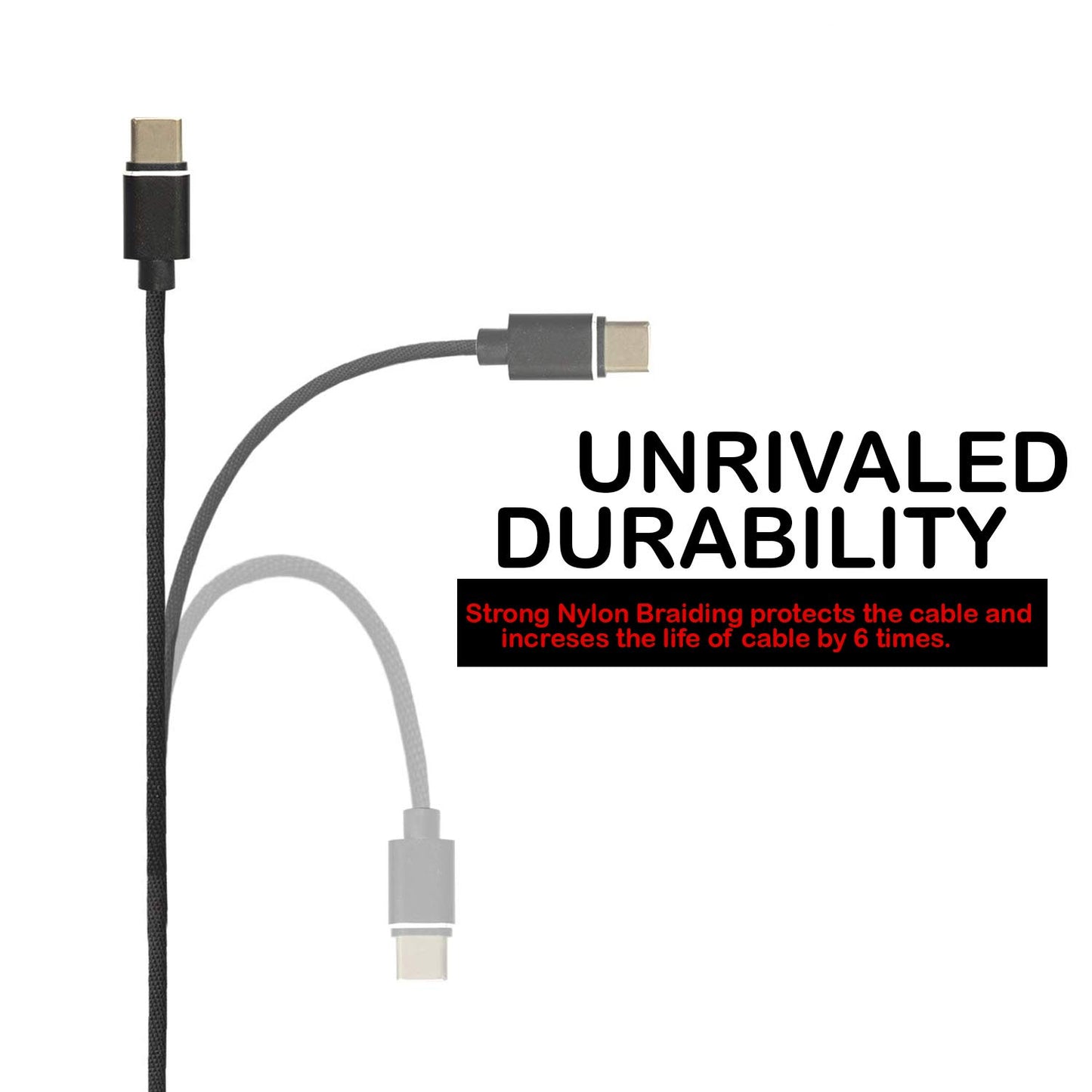 Marley Hudson USB Type-C to USB-A 2.0 Male Data Cable - 0.91m/3ft