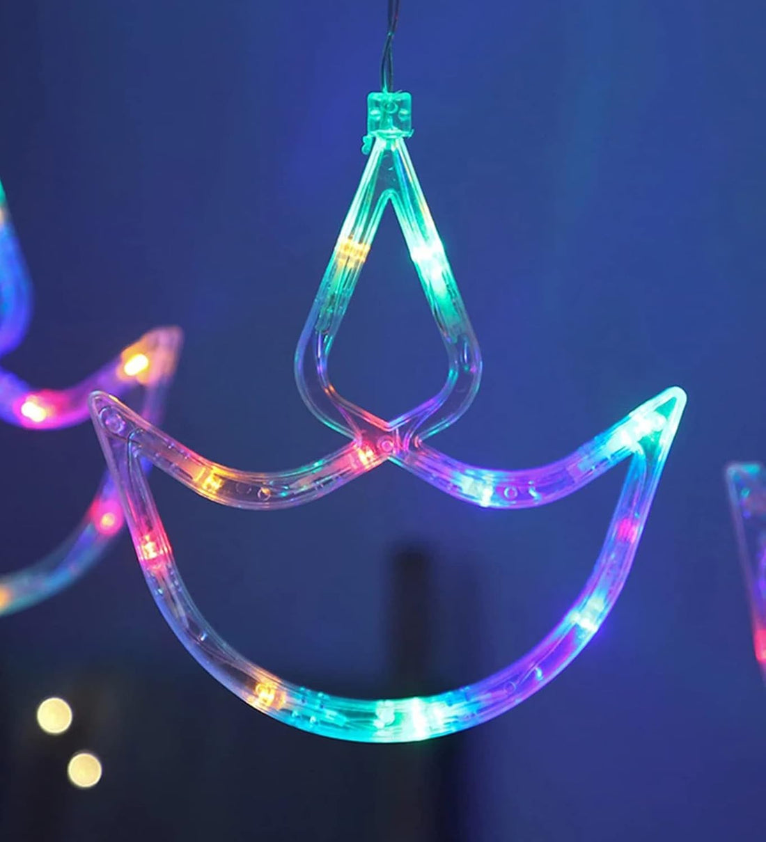 Diya 6+6 Curtain Fairy Lights-Multi-138 LED