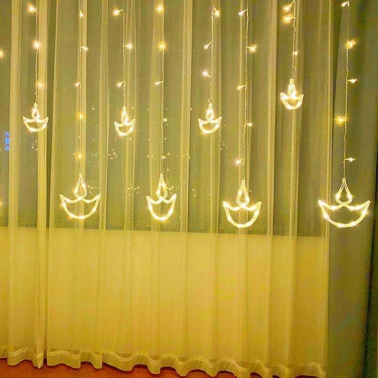 Diya 6+6 Curtain Fairy Lights