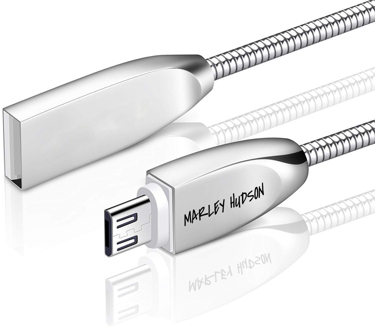 Marley Hudson Charging  Cable for Any Micro USB Supported Devices - Silver