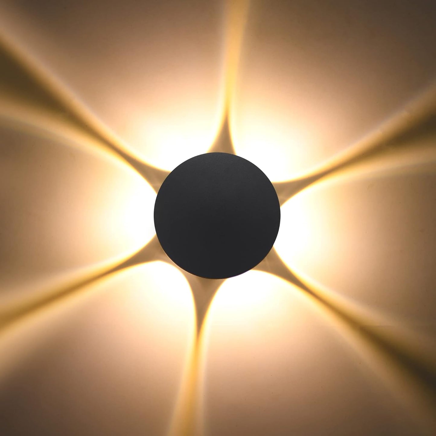 Modern Round Shape 18W LED Wall Sconce Light Fixture Indoor Up Down Left Right Wall Lamp Spot Light - Warm White(Metal)