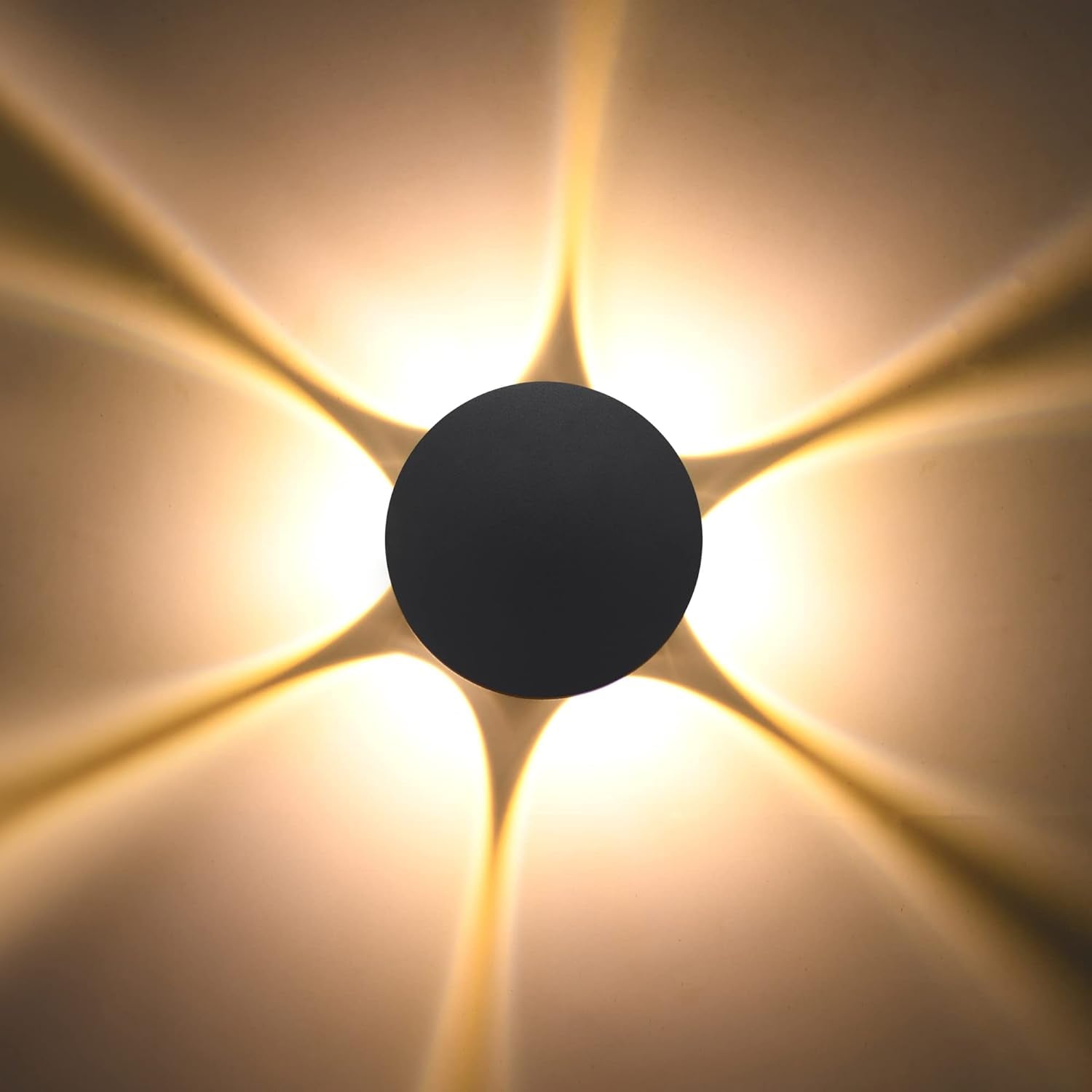 Modern Round Shape 18W LED Wall Sconce Light Fixture Indoor Up Down Left Right Wall Lamp Spot Light - Warm White(Metal)