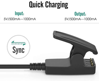 Charger  for Garmin Forerunner 35 35J 230 235 630 645 Music 735XT, Approach G10 S20, Vivo Move HR, Fore Athlete 35J