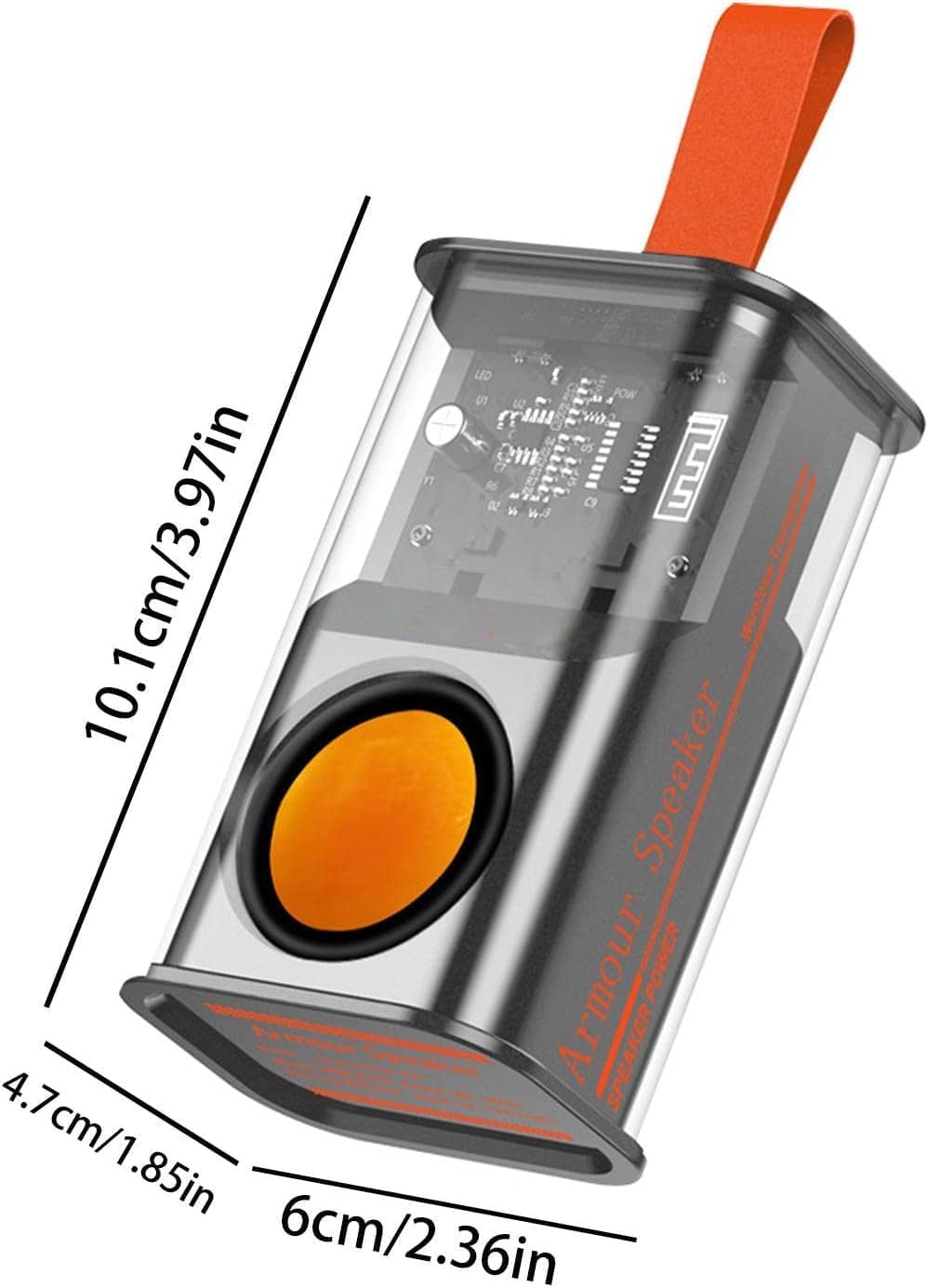 BeatNova Armour Glow Transparent RGB Bluetooth Speaker