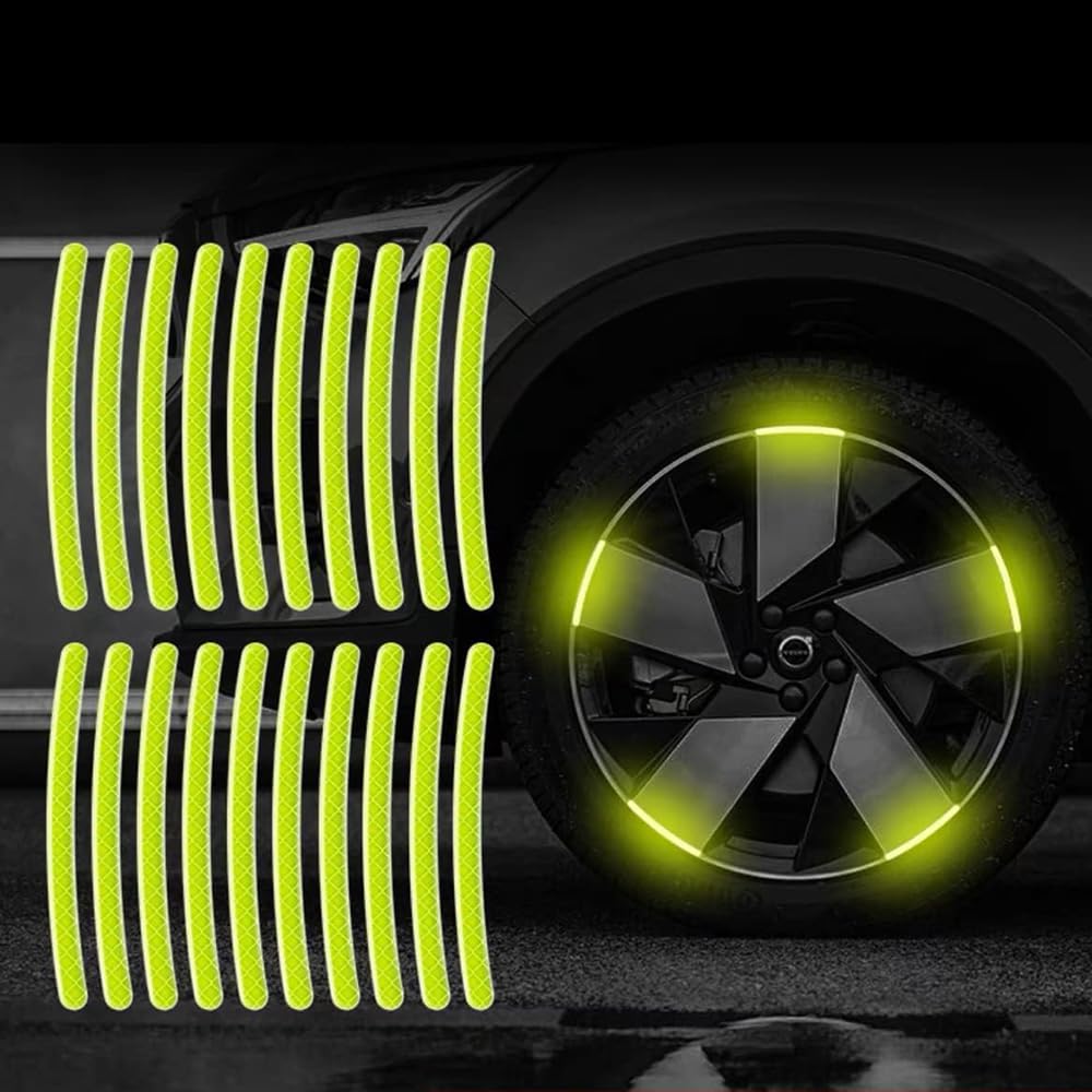 Luminous Wheel Rim Stickers 20pcs for Cars