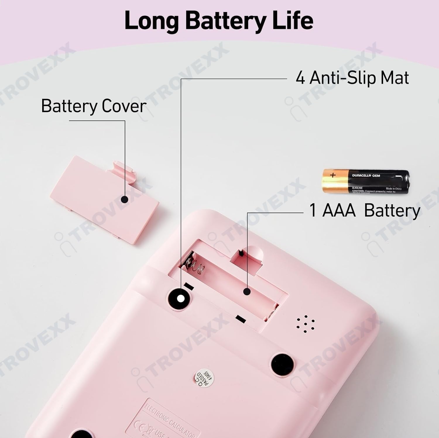 Cute Desktop Calculator with Large LCD Display, Soft Bubble Keys, GT & AC Buttons – Perfect for Study, Office & Home Use
