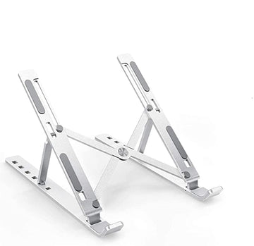 Portable & Adjustable Laptop Stand Holder with Built-in Foldable Legs and High Quality Fibre