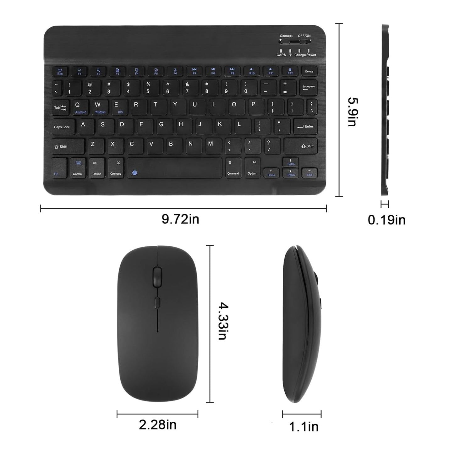 Mini Bluetooth Keyboard and Mouse Combo