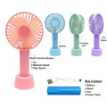 One94Store Mini Portable Hand Fan, Usb Fan Portable High Speed Built-in Rechargeable Battery Operated Summer Cooling Table Fan with Stand For Home Office Indoor Outdoor Travel (Assorted Color)