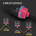 Hot Air Brush - One Step Hair Dryer Brush, 1000 Watt 6.6ft Cable 3-in-1 Salon Negative Straighten Electric Blow Dryer with New Feature Anti-scald Reduce Frizz and Static Styling Tools