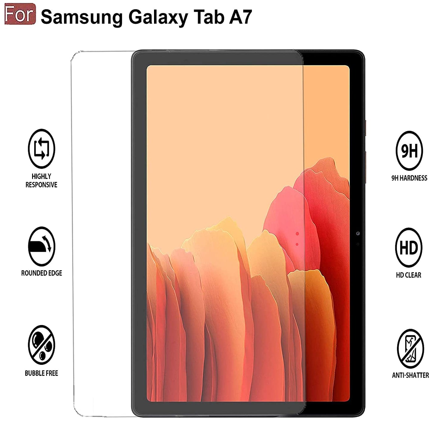 Tempered Glass for Samasung Galaxy Tab A7 10.4 Inch (2020) (SM-T500 / T505 / T507)