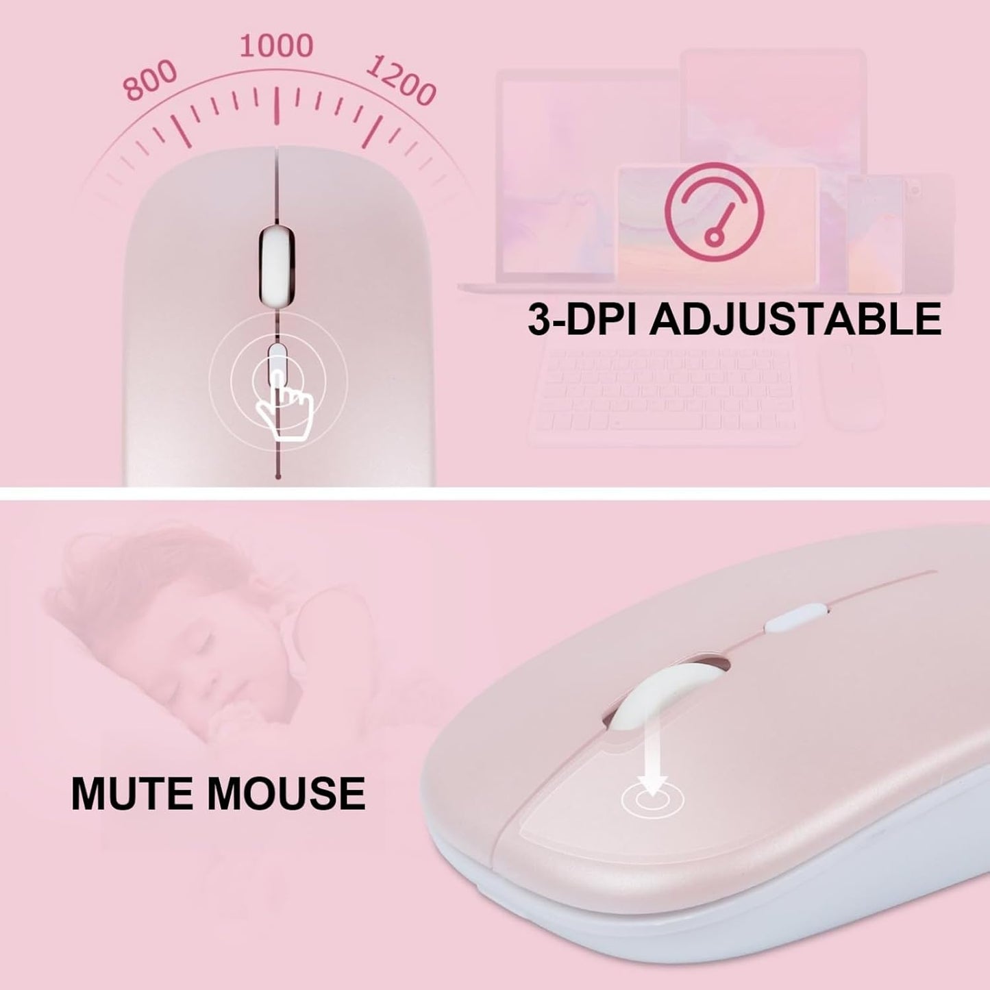 Mini Bluetooth Keyboard and Mouse Combo