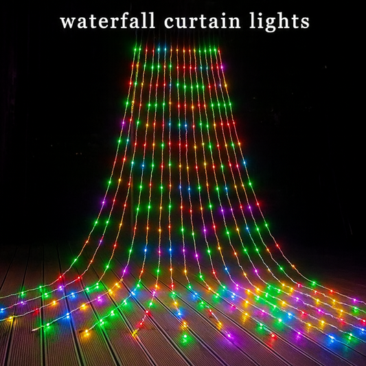 10x10 Multi String Lights Waterfall Effect