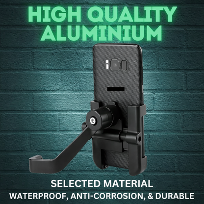 Mobile Holder With USB Charger (Handlebar Mount)