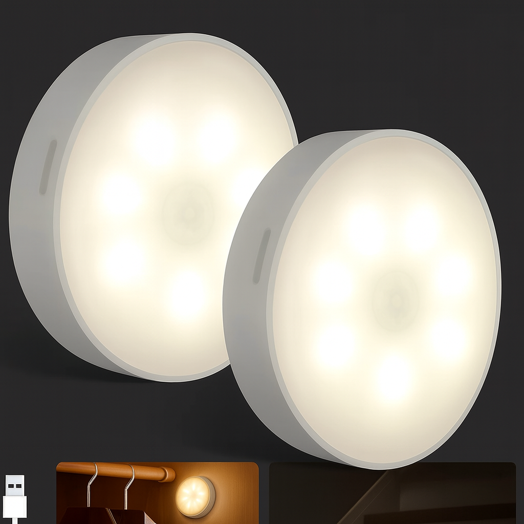 RadiantHalo USB Rechargeable Closet Stairway Motion Light