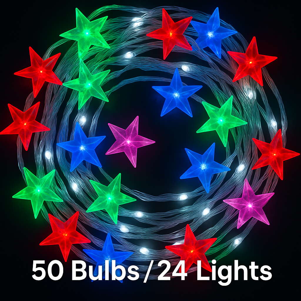 50 Bulb 24 Light Waterproof Waterfall Fairy