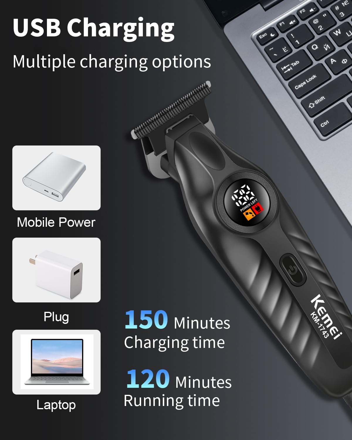 Kemei UltraTrim Professional Cordless Hair Beard Trimmer