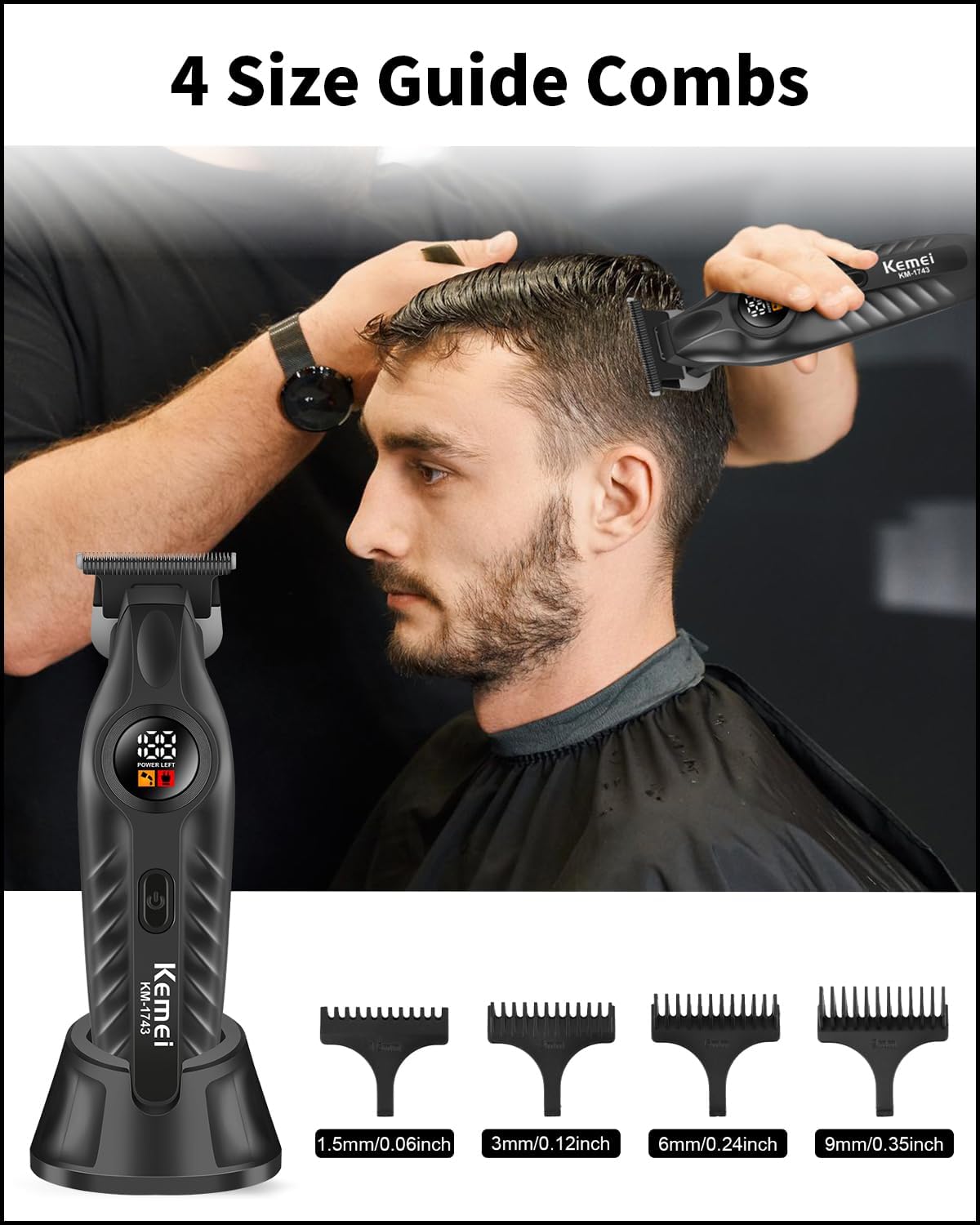 Kemei UltraTrim Professional Cordless Hair Beard Trimmer