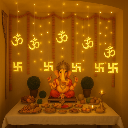 12 Bulb Sathiya Om LED Glow Lights