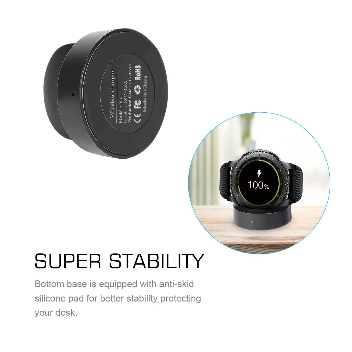 Universal Wireless Charging Magnetic Dock Charger for