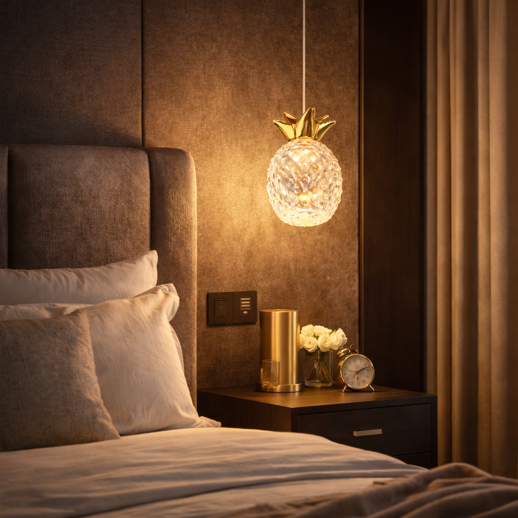 Pineapple Crystal Pendant Light — 1 Ft