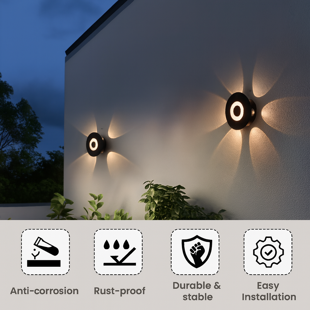 6-Way Warm White Elevation Wall Light – Architectural Outdoor Glow