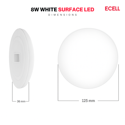 8W Surface LED Light – Warm White & White