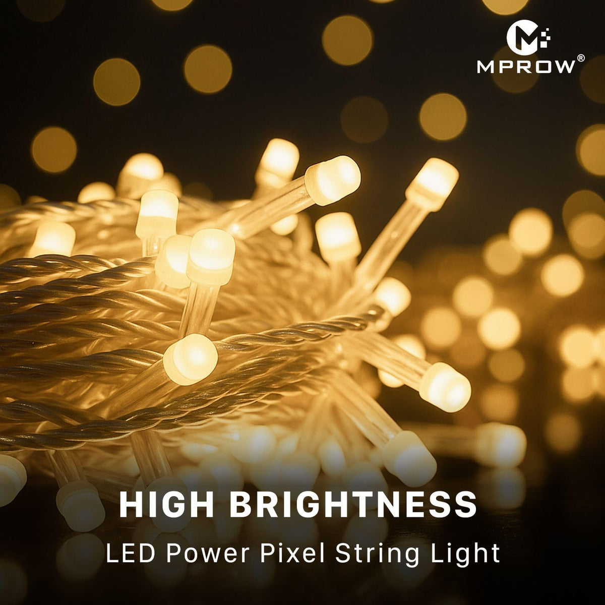 2m  16 LED Pixel Light for Decoration for Home 4 Mtr Warm White Waterproof Decorative Lights for Festival, Birthday, Wedding, Party for Home, Patio, Lawn, Restaurants