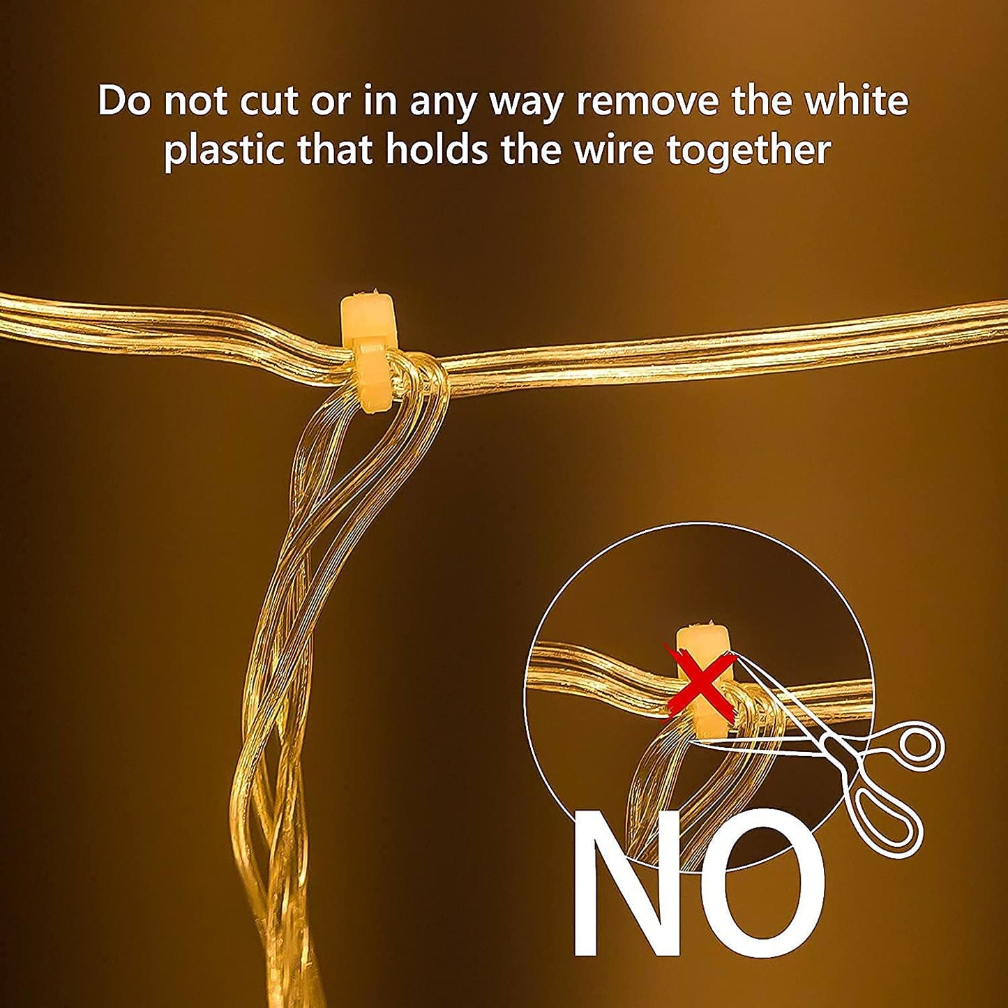 Warm White 6 Star Curtain Lights 2