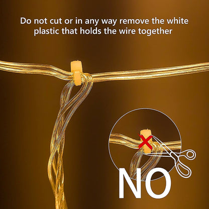 Warm White 6 Star Curtain Lights 2