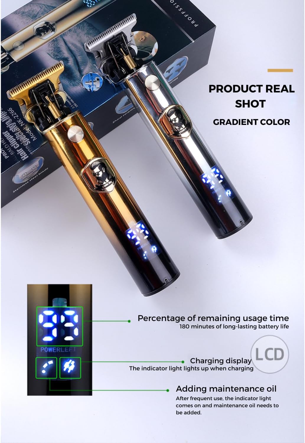 Professional 3W Hair Trimmer