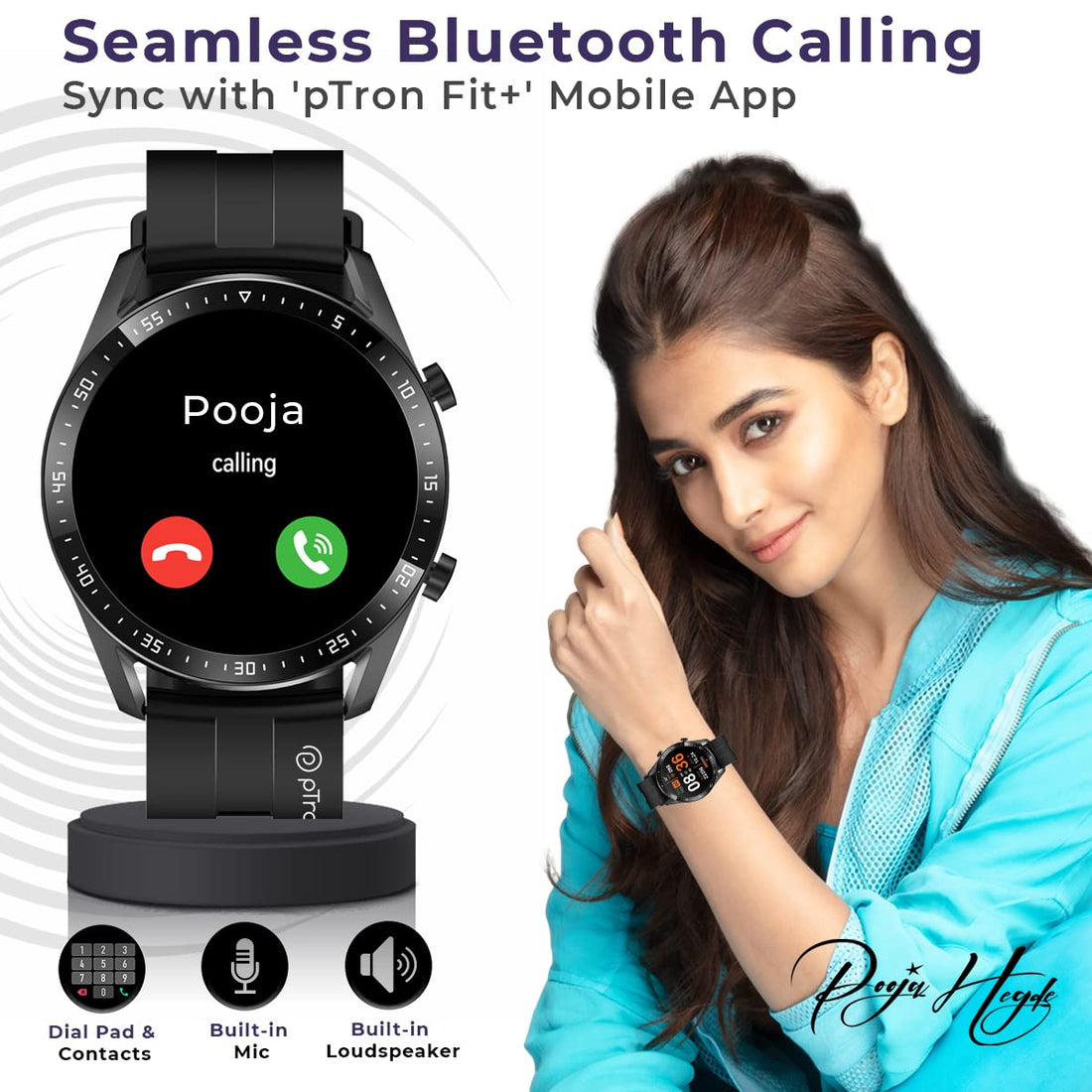 PTron Force X11P Bluetooth Calling Smartwatch 1.3"