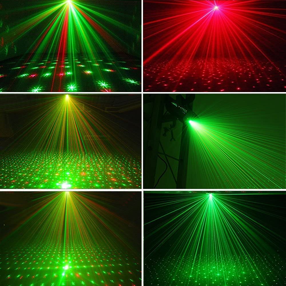 K D Enterprises Party Mini Laser Projector Stage Lighting Sound Activated Dot Design Laser Light for Party and Dj with Mini-Tripod Stand for Diwali(Plug-in)
