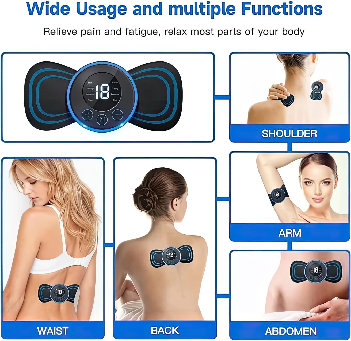 Full Body Mini Butterfly TENS Massager with 8 Mode