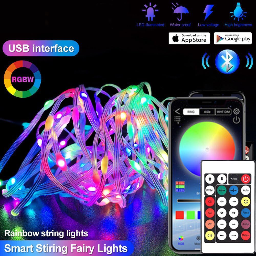 8m Waterproof LED Fairy Lights Music Sync