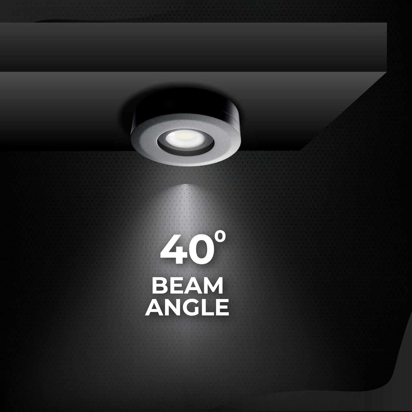 Nortek Platina+ 5W COB LED Surface Spotlight | Focus Light for Ceiling, Mirror, Bathroom & Wall Decor | IP66 Waterproof Anti-Glare Light for Balcony, Staircase & Indoor Use | Warm White – Pack of 1