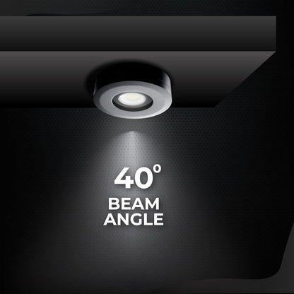 Nortek Platina+ 5W COB LED Surface Spotlight | Focus Light for Ceiling, Mirror, Bathroom & Wall Decor | IP66 Waterproof Anti-Glare Light for Balcony, Staircase & Indoor Use | Warm White – Pack of 1