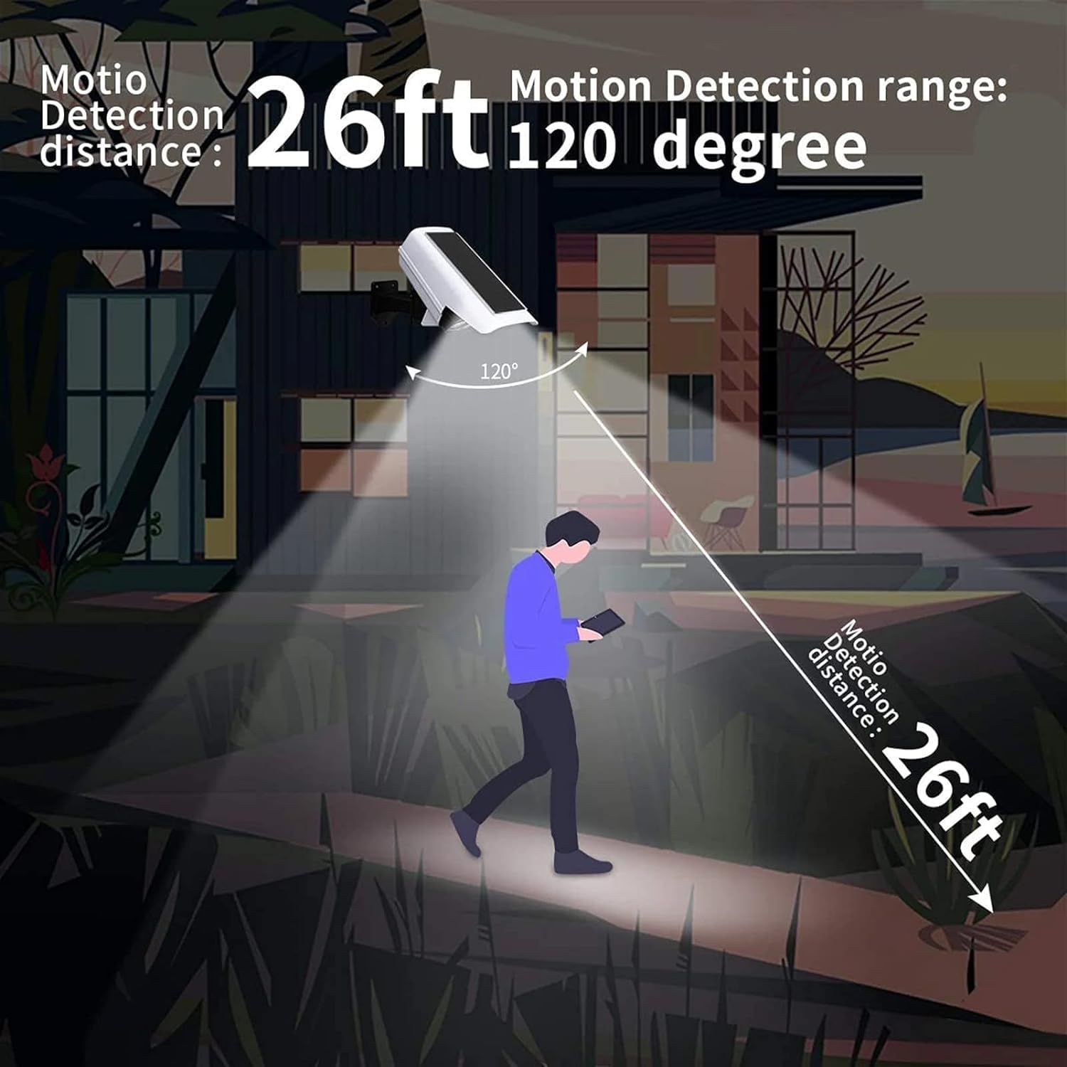 Solar Lights Outdoor Motion Sensor