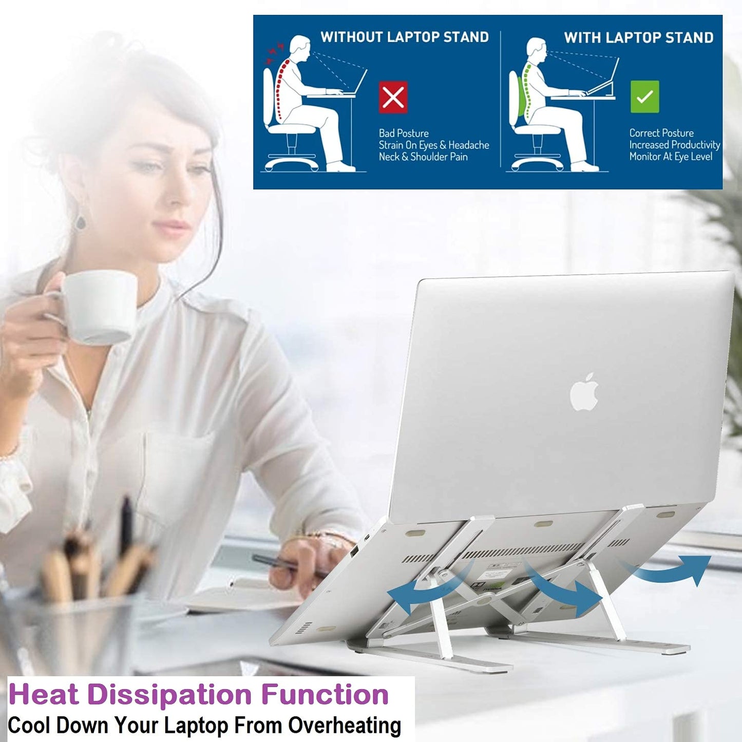 Adjustable Laptop Stand Holder Built
