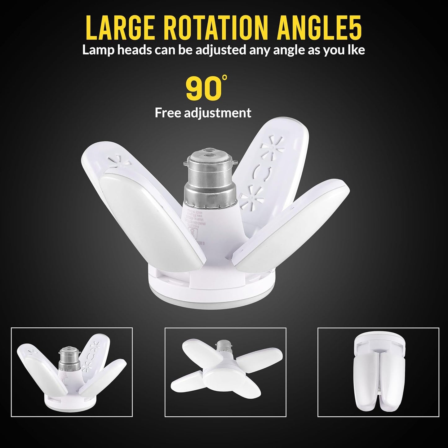 15W Fan Shape Led Bulb Upto 855% Energy Saving Ceiling Bulb Lights