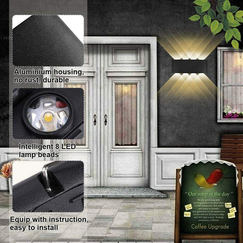 Groeien Modern Wall Lamp 8W Indoor Up Down Wall Light Light Hallway Wall Sconce for Home-Warm White (1)(wired_electric, Aluminium)