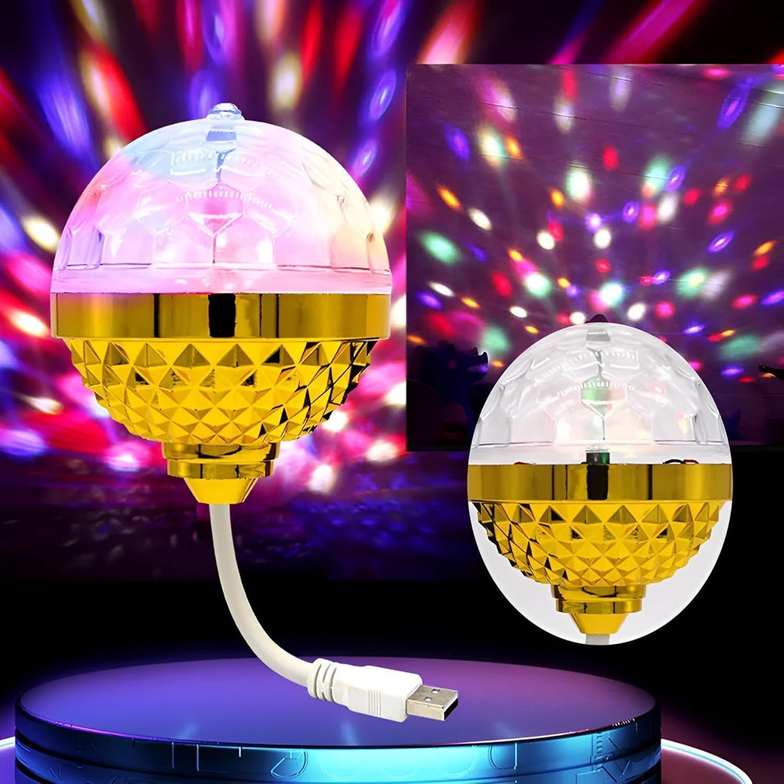 Rotating Magic Ball Light – with USB Plug