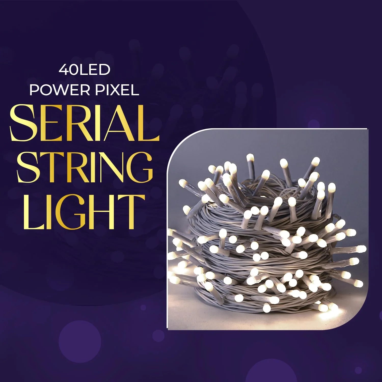 12M 40 LED string lights