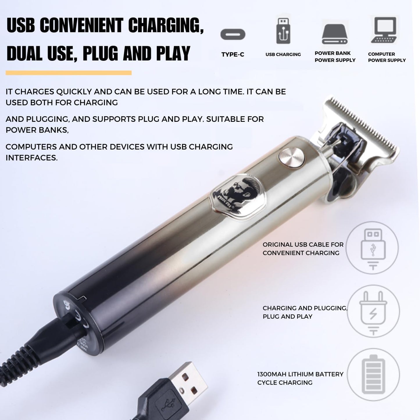 Professional 3W Hair Trimmer