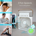 DADLM® Mini Cooler for Room Cooling Mini AC Portable Mini Fan Artic Cooler with 7 Colors LED Light, 1/2/3 H Timer, 3 Wind Speeds and 3 Spray Modes for Office,Home,Dorm,Travel* (1)