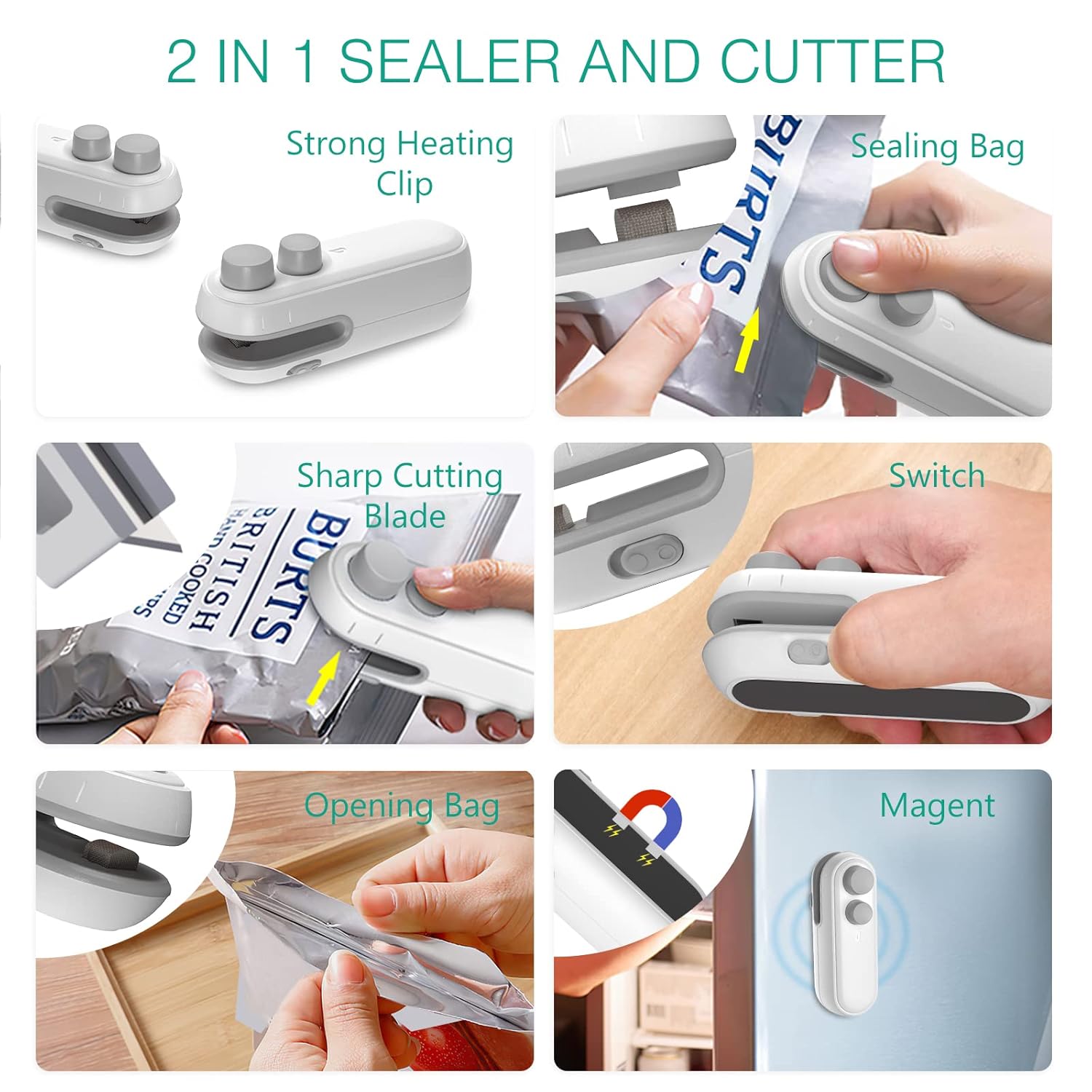 Rechargeable Mini Sealing Machine Heat Vacuum Sealer