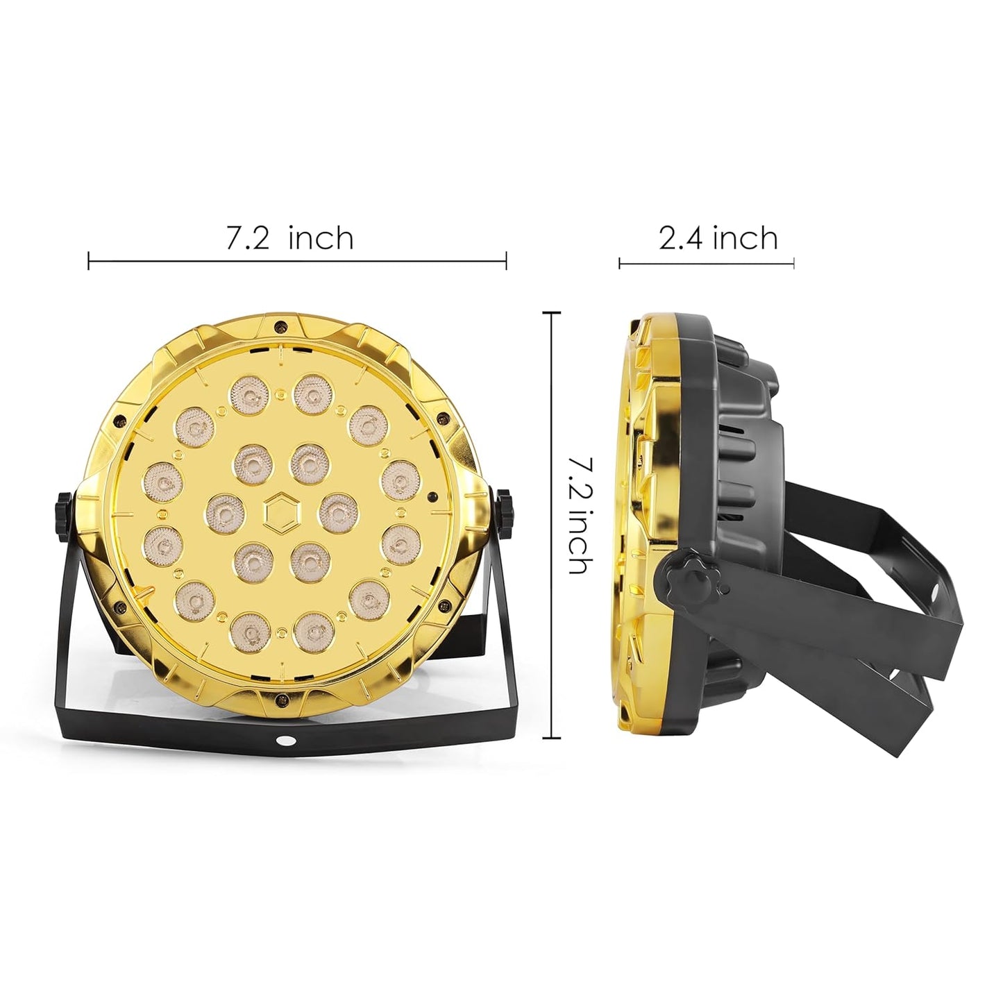 LumoGlow DJ Par 18LED Light Festive RGB