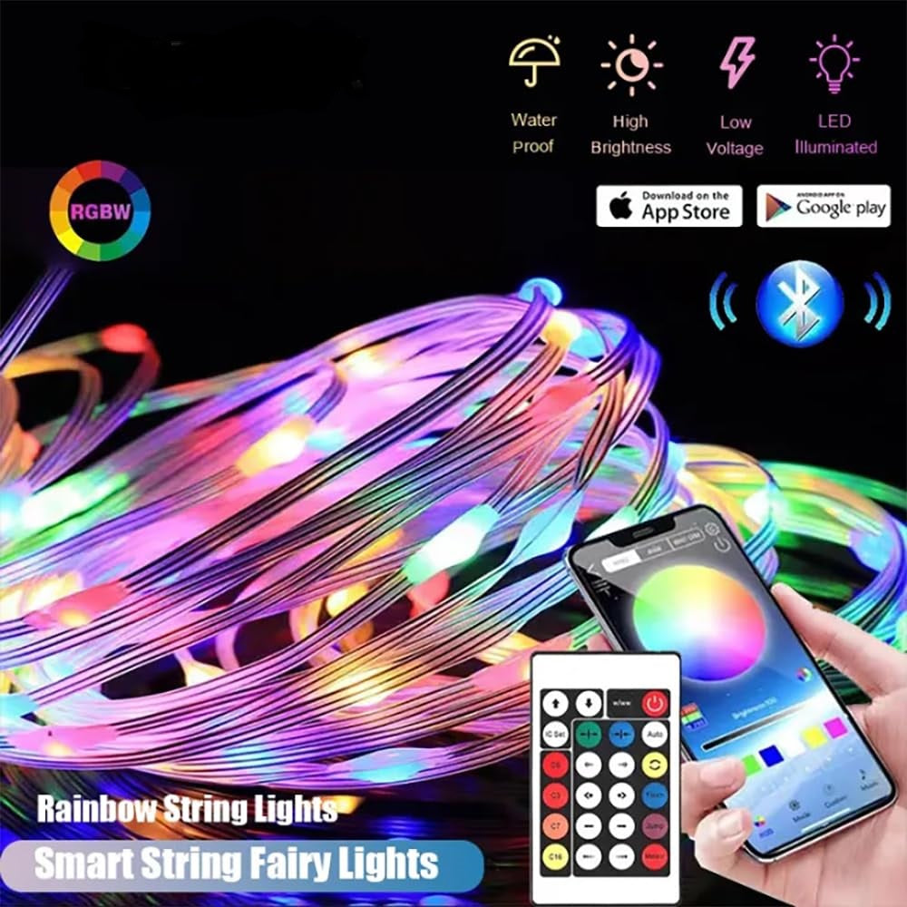 8m Waterproof LED Fairy Lights Music Sync