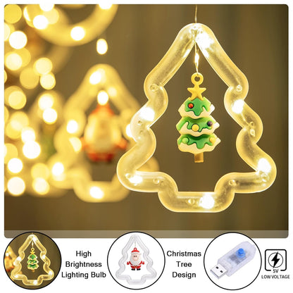 5+5 Ball and Tree Warm White Christmas LED Decorative Lights
