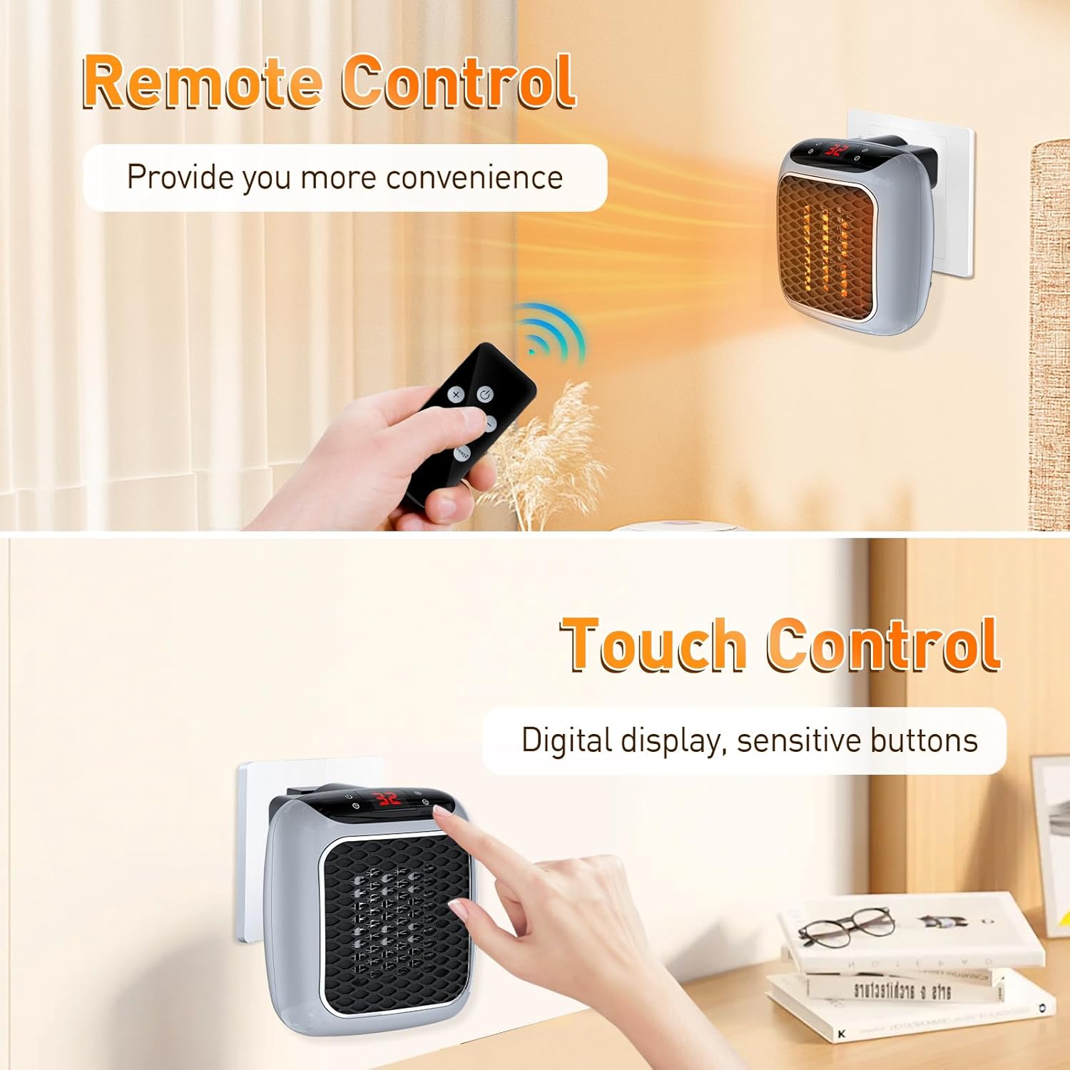 800W Plug-In Mini Personal Heater